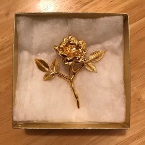 Gold Rose Pin